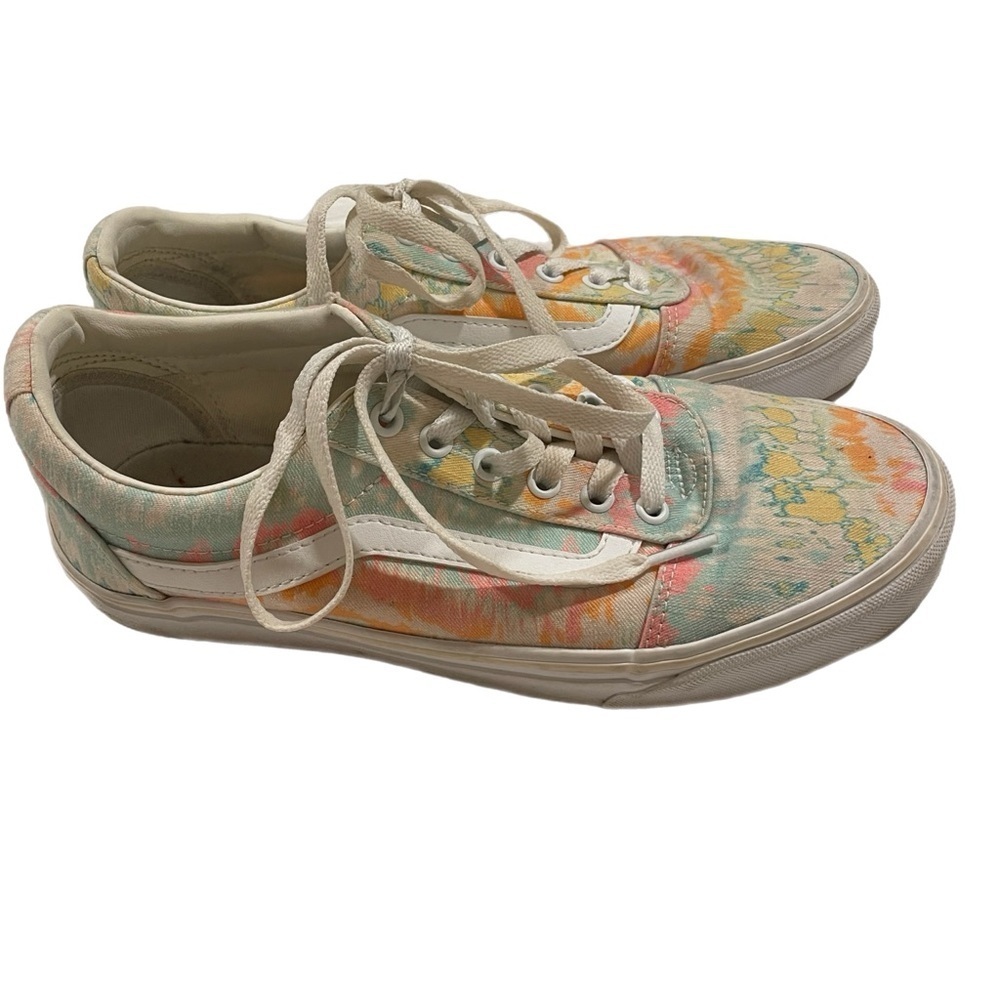 Vans Ward Lo Psychedelic Pastel Tie Dye Low Top Sneaker Shoes Womens Size 10 SH4